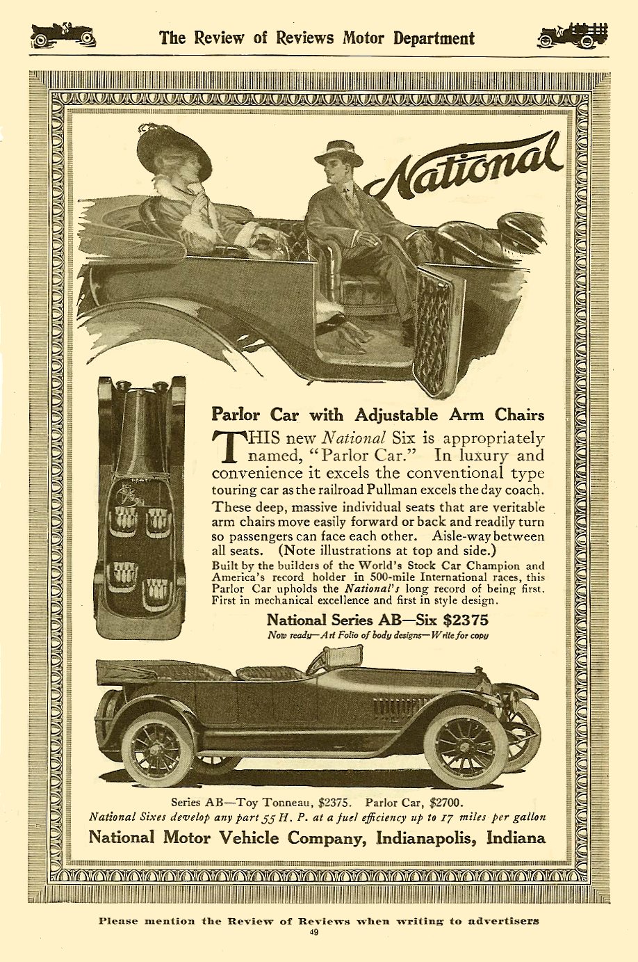 1915 National Auto Advertising